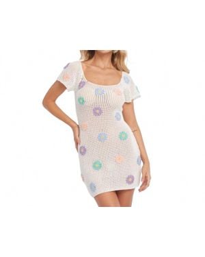 CAPITTANA Daisy Crochet Mini Dress - Black
