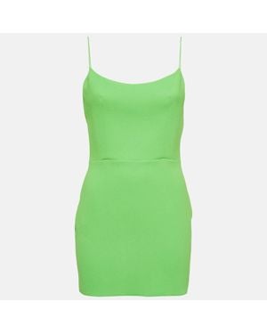 alex perry lime green dress Long-Sleeve Open-Back Mini Dress in Ivory Polka Dot Print - 2 main image 1