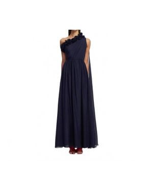 LEO LIN Jenni One Shoulder Maxi Dress - Blue