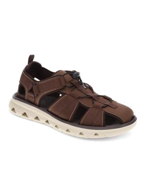 Dockers Lionel Synthetic Leather Casual Slip On Sandal Shoe - Brown