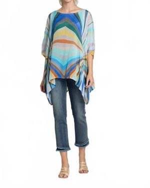 Apny Short Kaftan Top - Blue