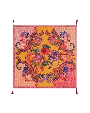 Johnny Was Linnea Silk Scarf - Red