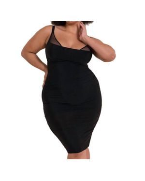 Scantilly Mirage Wired Plunge Slip Dress - Black