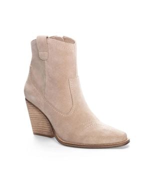 Chinese Laundry Corinna Boots Natural Split Suede Ankle Bootie Jobb797 - Brown