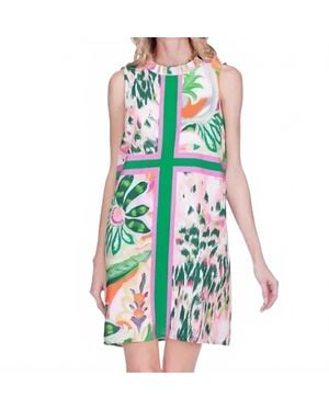 J joy Sleeveless Ruffles Neck Dress - Green