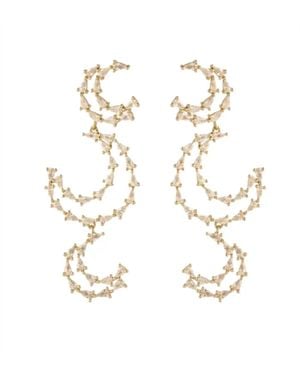 Mignonne Gavigan Bryant Triple Drop Earring - Metallic