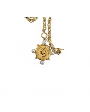 Chansuttpearls Pearl Coin Necklace - White