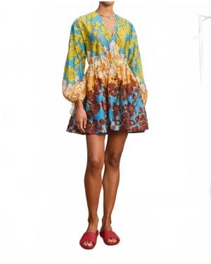 ALÉMAIS Splice Mini Dress - Blue