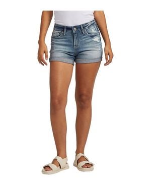 Silver Jeans Co. Suki Mid Rise Short - Blue