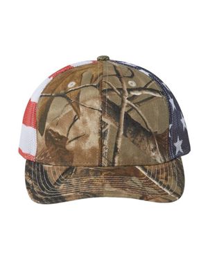 Katia Printed Mesh Trucker Cap - Brown