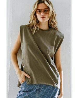 TRUEDAMES Never Be The Same Knit Top - Green