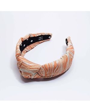 Hello Edie Agate Jacquard Knot Headband - Yellow