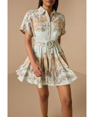 Hemant & Nandita Navi Mini Dress - Brown