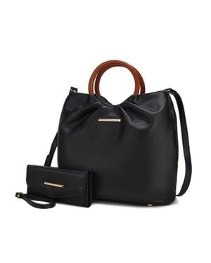 MKF Collection by Mia K Leilani Vegan Leather Tote Bag With Wallet By Mia K - Black