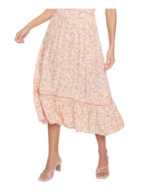 Lost + Wander Coastal Daisies Midi Dress - Pink
