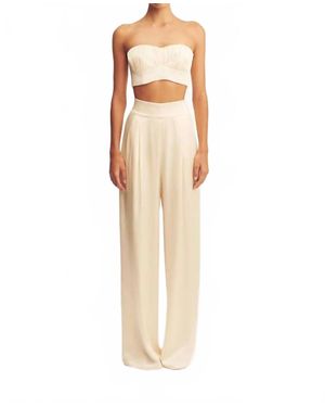 Shona Joy La Lune Corded Ruched Bralette - Natural