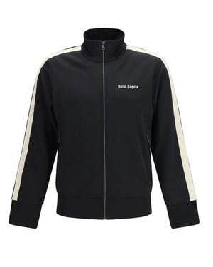 Palm Angels Iconic Track Jacket With Contrasting Stripes - Blue