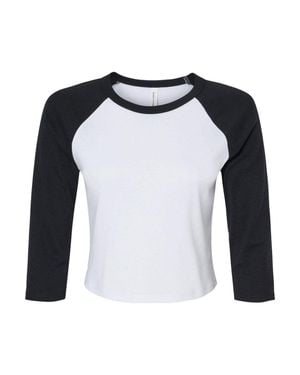 Bella Canvas Micro Rib 3/4 Raglan Sleeve Baby Tee - Green