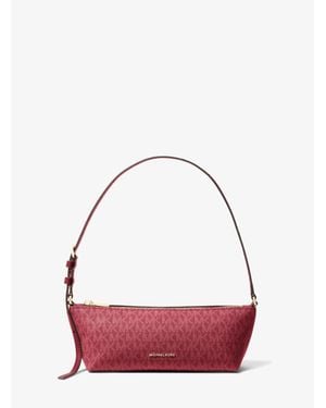 Michael Kors Laila Small Signature Logo Satchel - Red