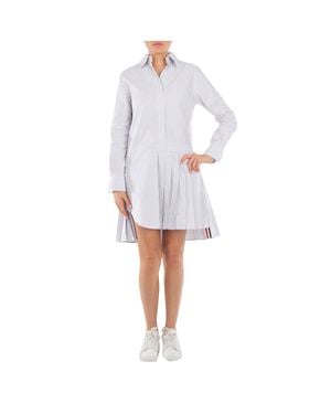 Thom Browne Oxford Stripe Oversized Shirtdress - White