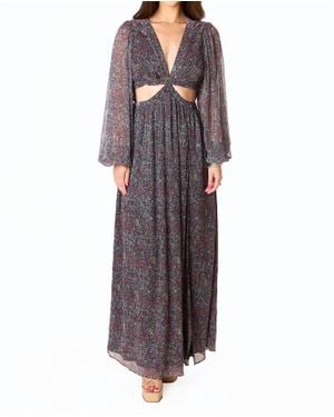 BuddyLove Yvonne Long Sleeve Maxi Dress - Multicolor