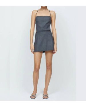 Bec & Bridge Heidi Apron Mini Dress - Blue