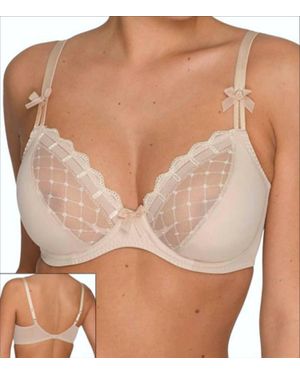 Primadonna A La Folie Deep Plunge Balcony Bra - Natural