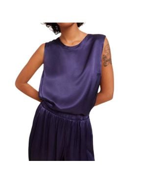 Nation Ltd Rachel Tie Back Shell Tank Top - Blue