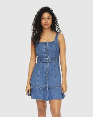 Belle & Bloom Reunite Denim Mini Dress - Blue