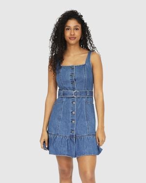 Belle & Bloom Reunite Denim Mini Dress - Blue