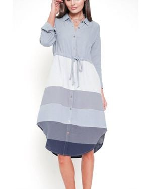 Mystree Colorblock Dress - Blue