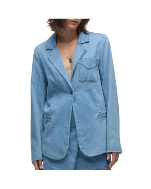 Hudson Jeans Stylized Boyfriend Blazer - Blue