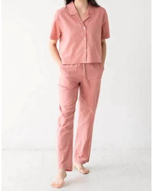 Salua Lingerie Woven High Waisted Pants - Pink