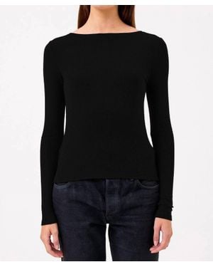 Goldie Yvonne Bateau Boatneck Top - Black