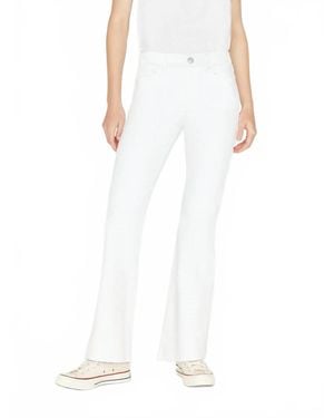 FRAME Le Easy Flare Raw Fray Pants - White