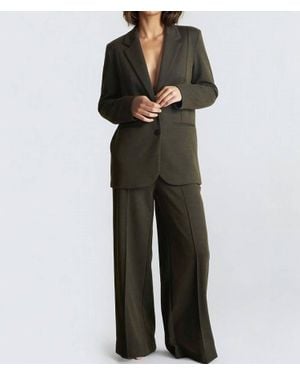 Ichi Kate Jacquard Wide Leg Lizard Pant - Green