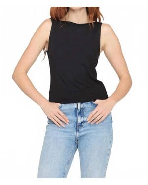 Project Social T Odette Boat Neck Tank Top - Black
