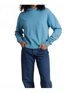 PERFECTWHITETEE Heart Cotton Fleece Pullover Hoodie - Blue