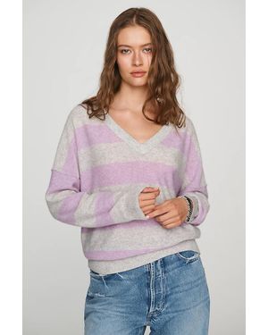 Pilcro 100% Cashmere V-Neck Sweater - Gray