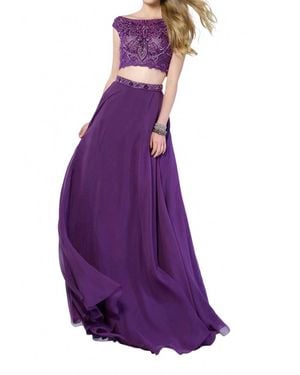 Alyce Paris Two Piece Embellished Prom Dress - Purple
