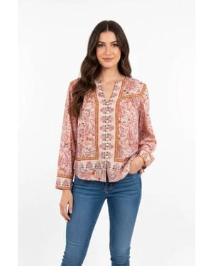 Cleobella Vivien Long Sleeve Top - Blue