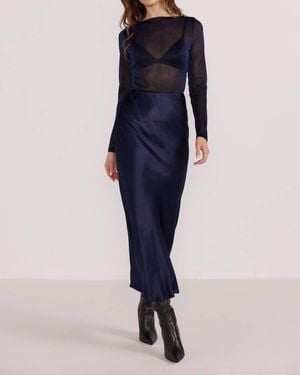 Natalie Busby Lumina Bias Slip Skirt - Blue