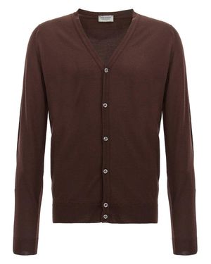 John Smedley Petworth' Cardigan - Brown