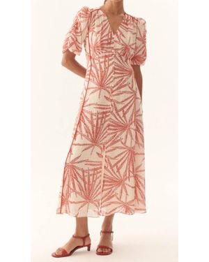 Exquise Adaline V-Neck Midi Dress - Pink