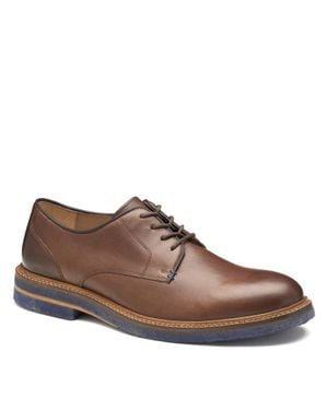 Johnston & Murphy Calder Plain Toe Lace-Up Oxford Shoe - Brown