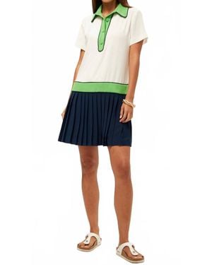 Trina Turk Racquet 2 Colorblocked Drop Waist Dress - Blue