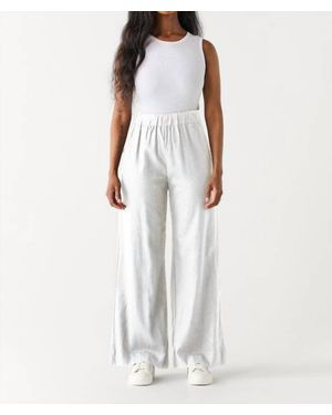 Dex High Waist Elastic Waist Wide Leg Pants - White