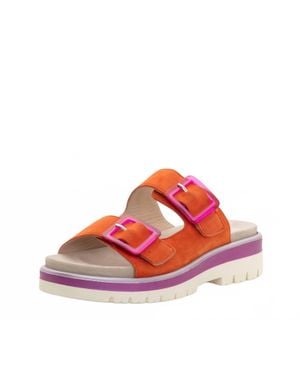 Aria Shoes Marbella Slide Sandals - Red