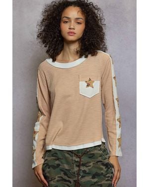 Pol Star Patch Top - Natural