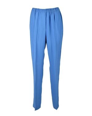 Grifoni Mauro Acetate Viscose Pants - Blue